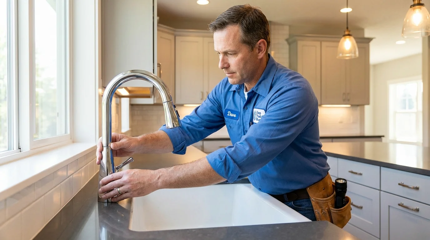 Kitchen faucet installation by Johns Plumbing LLC in Perryopolis